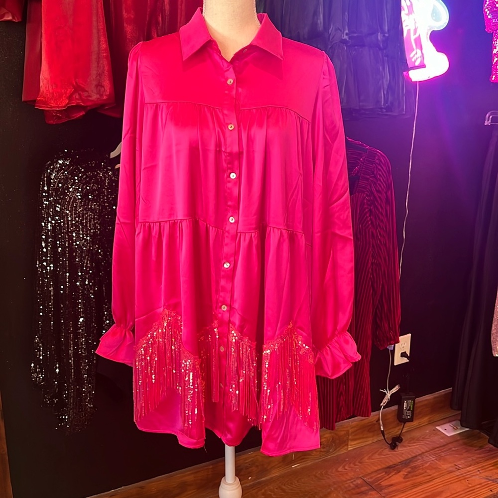 Fantastic fawn fringe dress